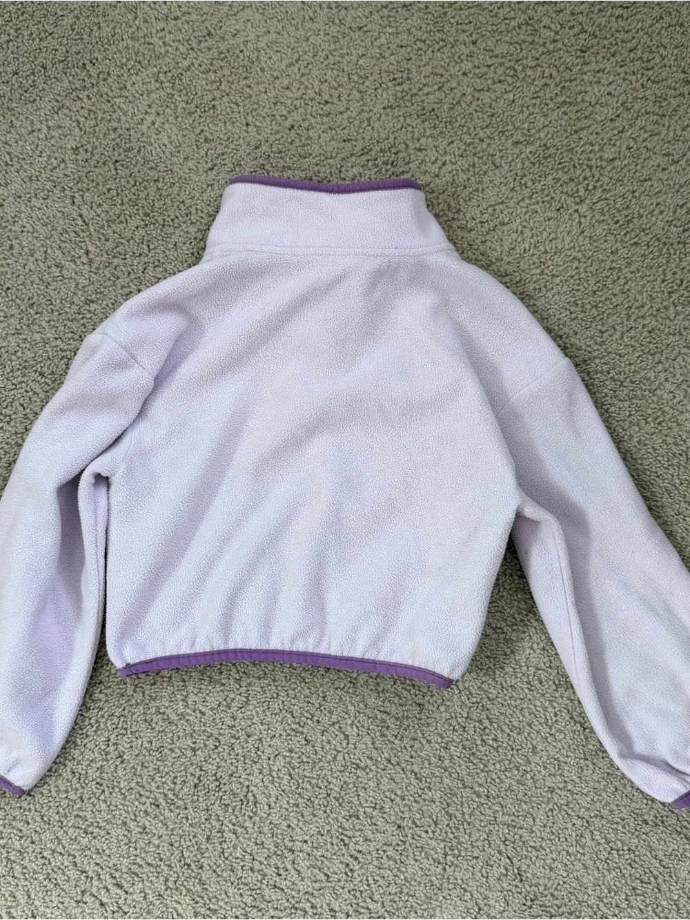 Old navy Girls' Lavender Fleece Pullover with Purple Trim size small